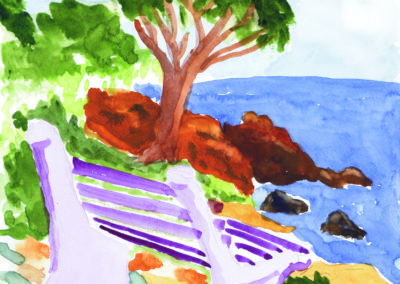Marginal Way Memory Bench Note Card by Marilyn Eimon