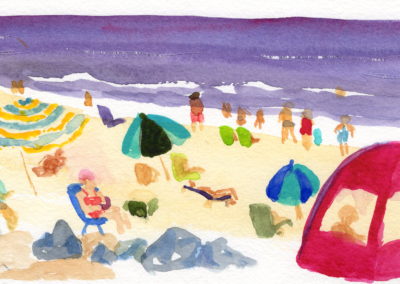 Ogunquit Beach Day Note Card by Marilyn Eimon